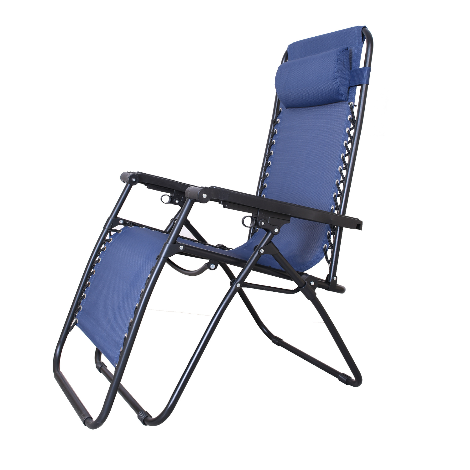 EQUAL Portable & Zero Gravity Recliner Chair for Home, Navy Blue